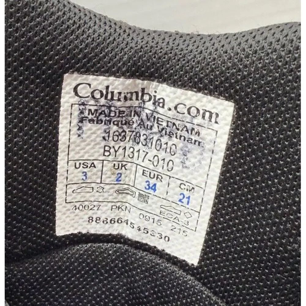 Columbia Bugaboot Snow Boots Kids Size 3 Black 200 Grams Insulated Waterproof‎